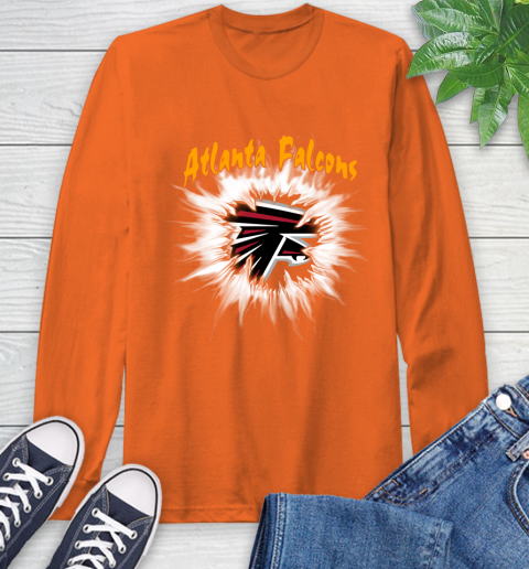 Atlanta Falcons NFL Football Adoring Fan Rip Sports Long Sleeve T-Shirt 4