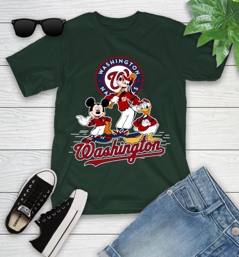 MLB Washington Nationals Mickey Mouse Donald Duck Goofy Baseball T Shirt Youth T-Shirt 5