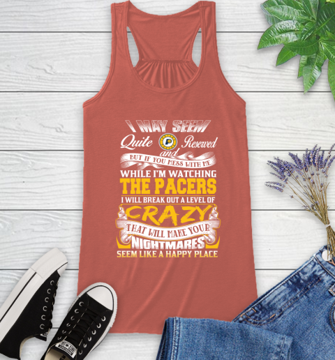 Indiana Pacers NBA Basketball Don't Mess With Me While I'm Watching My Team Racerback Tank 3