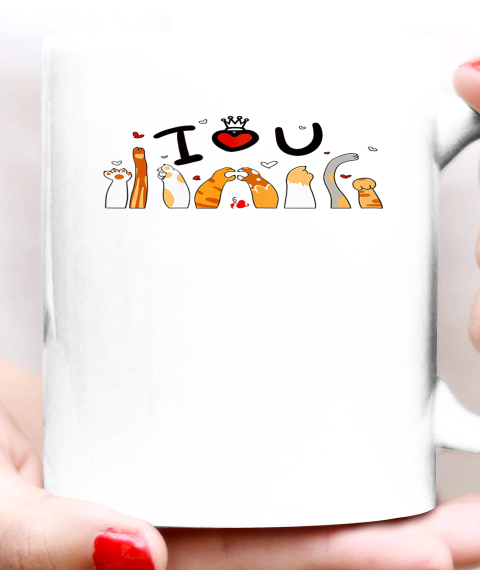 Cute This Is My Valentine Pajama Cat Valentines Day Ceramic Mug 11oz 2
