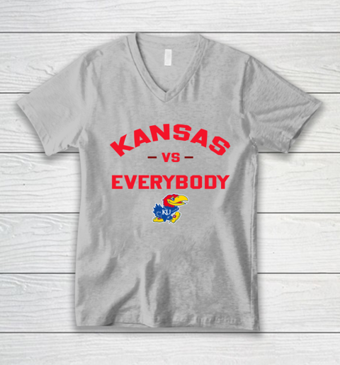 Kansas Jayhawks Vs Everybody V-Neck T-Shirt 2