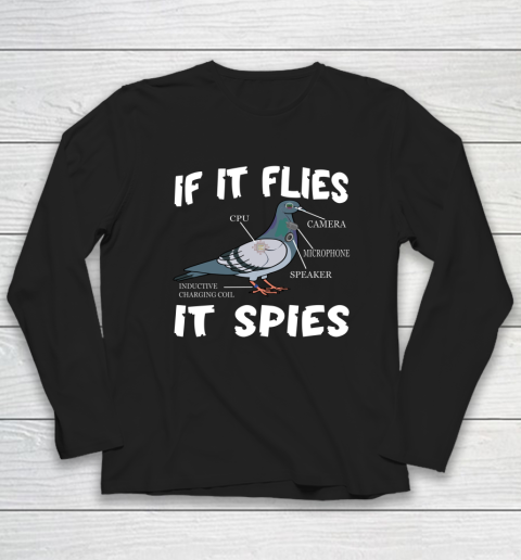 Birds Are Not Real Shirt Funny Bird Spies Conspiracy Theory Birds Long Sleeve T-Shirt