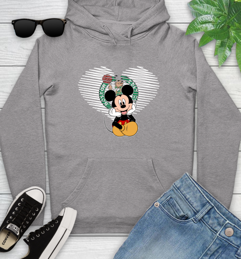 NBA Boston Celtics The Heart Mickey Mouse Disney Basketball Youth Hoodie 6
