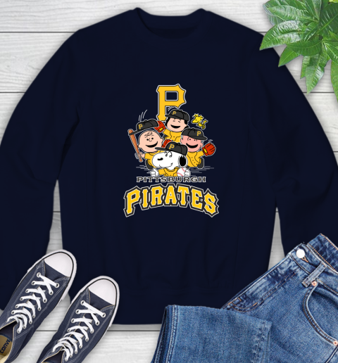 MLB Pittsburgh Pirates Snoopy Charlie Brown Woodstock The Peanuts Movie Baseball T Shirt_000 Sweatshirt 2