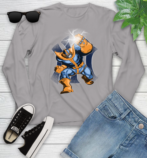 New York Yankees MLB Baseball Thanos Avengers Infinity War Marvel Youth Long Sleeve 5