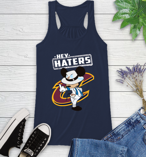 NBA Hey Haters Mickey Basketball Sports Cleveland Cavaliers Racerback Tank 9