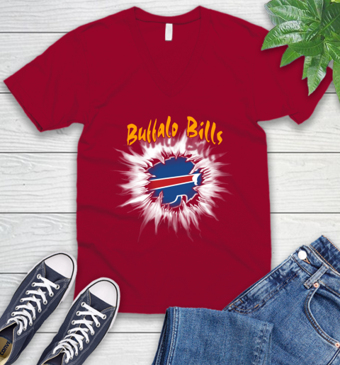 Buffalo Bills NFL Football Adoring Fan Rip Sports V-Neck T-Shirt 7