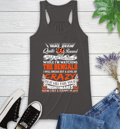 Cincinnati Bengals NFL Football Don't Mess With Me While I'm Watching My Team Racerback Tank 11