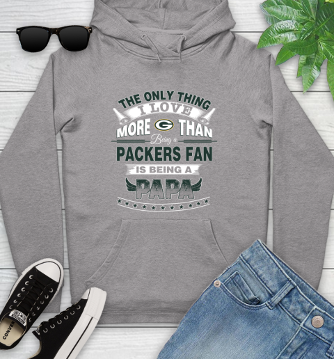 NFL The Only Thing I Love More Than Being A Green Bay Packers Fan Is Being A Papa Football Youth Hoodie 6