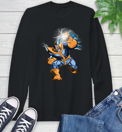Detroit Lions NFL Football Thanos Avengers Infinity War Marvel Long Sleeve T-Shirt