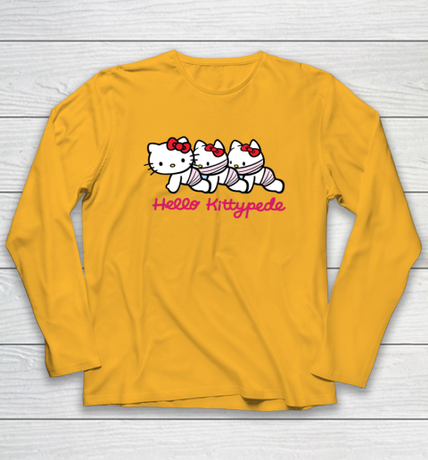 Hello Kittypede The Human Centipede Long Sleeve T-Shirt - Image 3