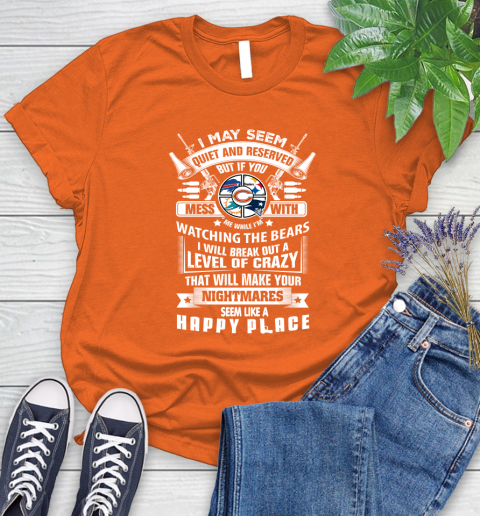 Chicago Bears NFL Football Don't Mess With Me While I'm Watching My Team Sports (1) Women's T-Shirt 3