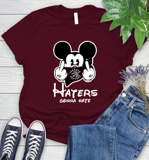 NBA Toronto Raptors Haters Gonna Hate Mickey Mouse Disney Basketball T Shirt Women's T-Shirt 8 NBA Toronto Raptors Haters Gonna Hate Mickey Mouse Disney Basketball T Shirt Women's T-Shirt - Image 8