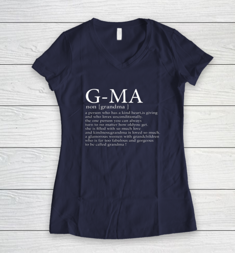 G Ma Definition Grandma Mother's Day Women's V-Neck T-Shirt 7