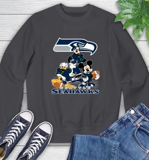 NFL Seattle Seahawks Mickey Mouse Donald Duck Goofy Football Shirt Sweatshirt 6