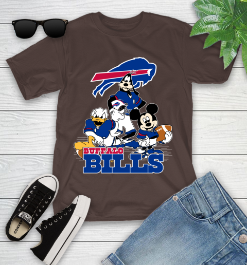 NFL Buffalo Bills Mickey Mouse Donald Duck Goofy Football Shirt Youth T-Shirt 22