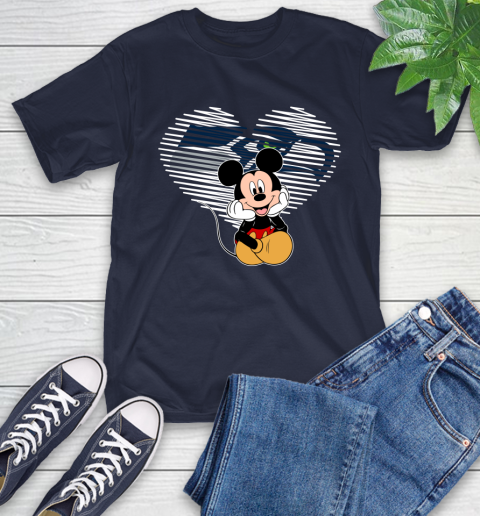 NFL Seattle Seahawks The Heart Mickey Mouse Disney Football T Shirt_000 T-Shirt 3