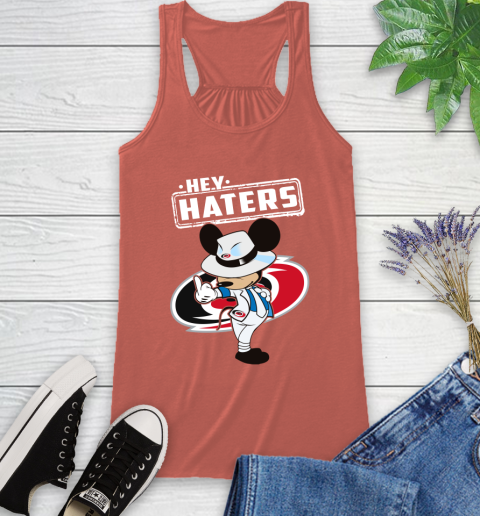 NHL Hey Haters Mickey Hockey Sports Carolina Hurricanes Racerback Tank 3