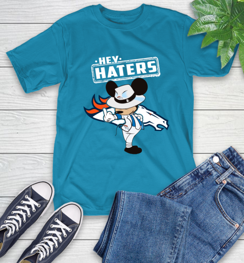 NFL Hey Haters Mickey Football Sports Denver Broncos T-Shirt 9