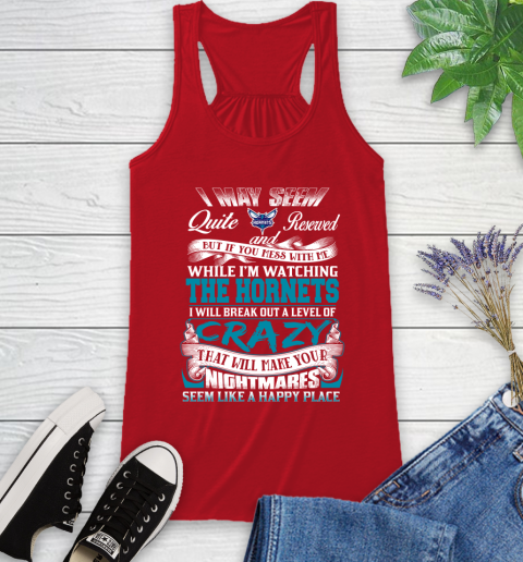 Charlotte Hornets NBA Basketball Don't Mess With Me While I'm Watching My Team Racerback Tank 5