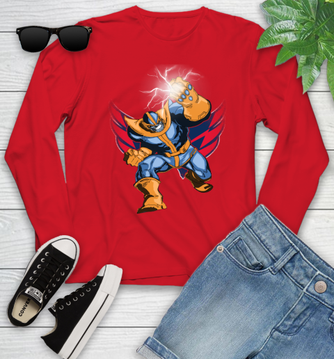 Washington Capitals NHL Hockey Thanos Avengers Infinity War Marvel Youth Long Sleeve 11