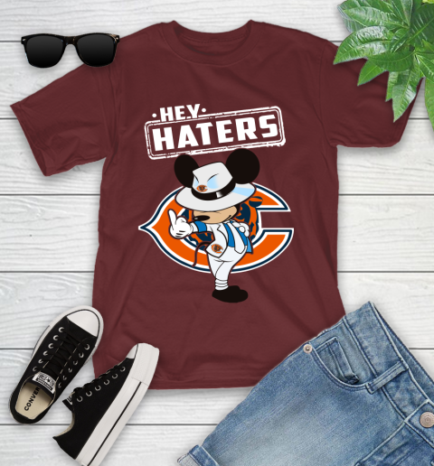 NFL Hey Haters Mickey Football Sports Chicago Bears Youth T-Shirt 14