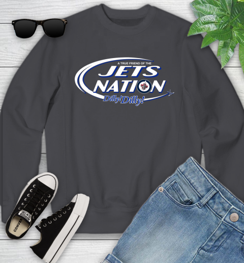 NHL A True Friend Of The Winnipeg Jets Dilly Dilly Hockey Sports Youth Sweatshirt 5