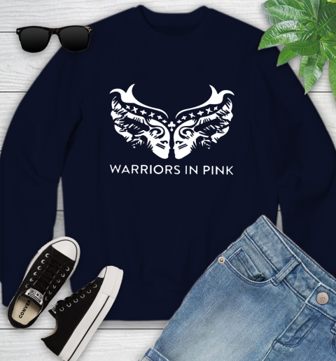 Ford cares warriors in pink shirt Youth Sweatshirt 2