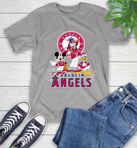 MLB Los Angeles Angels Mickey Mouse Donald Duck Goofy Baseball T Shirt T-Shirt 6