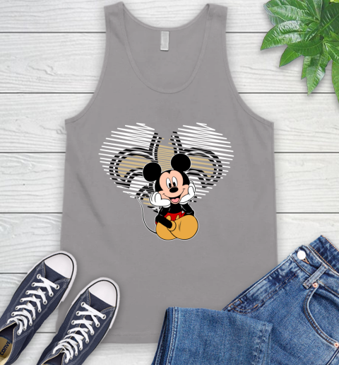 NFL New Orleans Saints The Heart Mickey Mouse Disney Football T Shirt_000 Tank Top 3