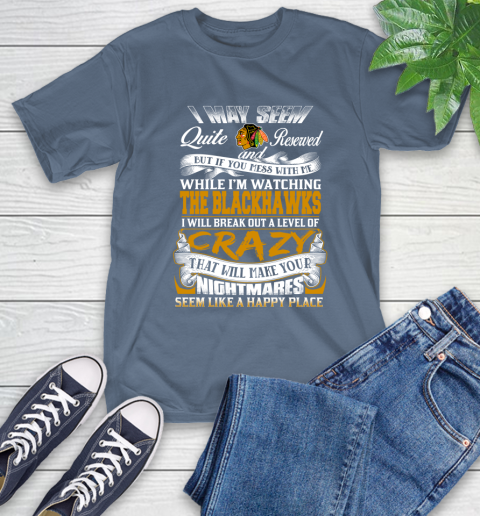 Chicago Blackhawks NHL Hockey Don't Mess With Me While I'm Watching My Team T-Shirt 8