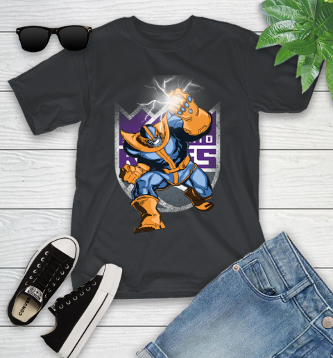Sacramento Kings NBA Basketball Thanos Avengers Infinity War Marvel Youth T-Shirt
