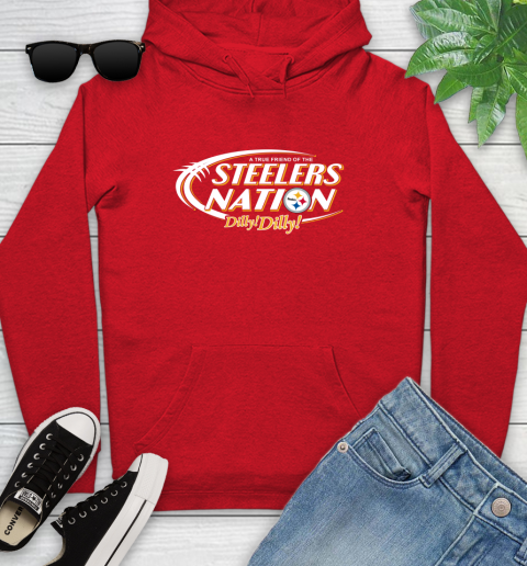 NFL A True Friend Of The Pittsburgh Steelers Dilly Dilly Football Sports Youth Hoodie 12
