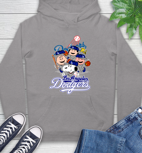MLB Los Angeles Dodgers Snoopy Charlie Brown Woodstock The Peanuts Movie Baseball T Shirt_000 Hoodie 6