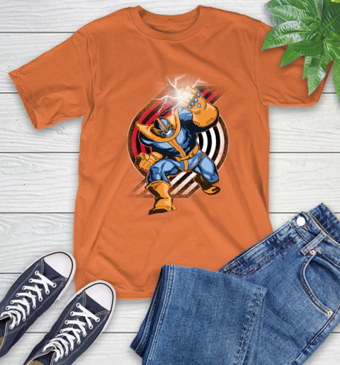 Portland Trail Blazers NBA Basketball Thanos Avengers Infinity War Marvel T-Shirt 4