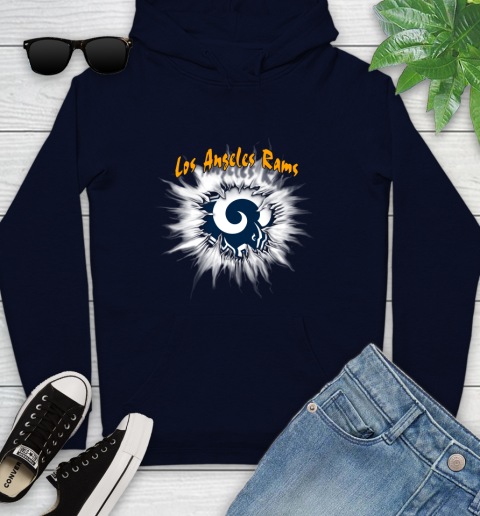 Los Angeles Rams NFL Football Adoring Fan Rip Sports Youth Hoodie 3