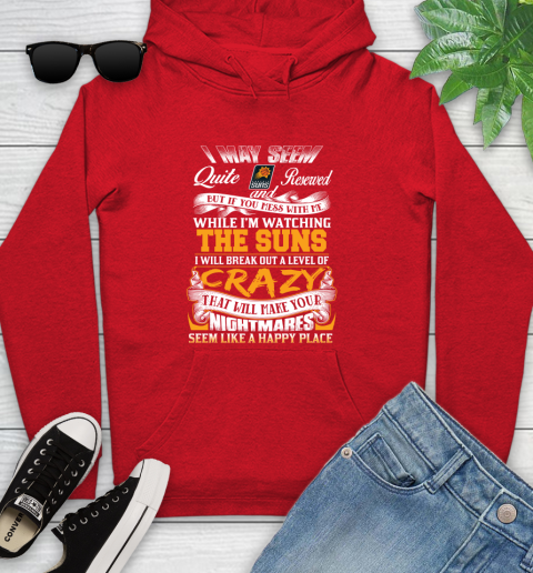 Phoenix Suns NBA Basketball Don't Mess With Me While I'm Watching My Team Youth Hoodie 12