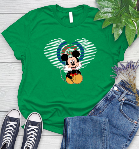 MLB Chicago Cubs The Heart Mickey Mouse Disney Baseball T Shirt_000 Women's T-Shirt 9