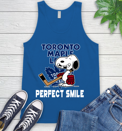 NHL Toronto Maple Leafs Snoopy Perfect Smile The Peanuts Movie Hockey T Shirt Tank Top 4