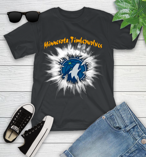 Minnesota Timberwolves NBA Basketball Rip Sports Youth T-Shirt
