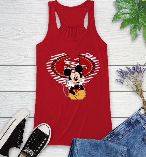 NFL San Francisco 49ers The Heart Mickey Mouse Disney Football T Shirt_000 Racerback Tank 5