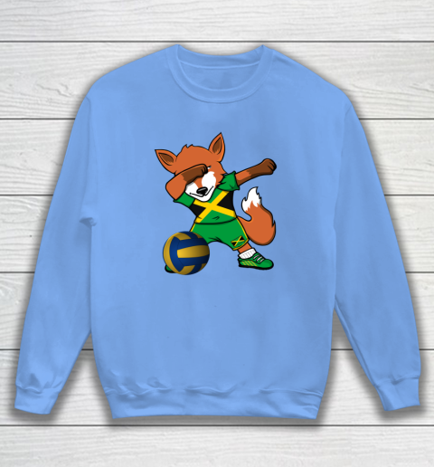 Dabbing Fox Jamaica Volleyball Fans Jersey Jamaican Sweatshirt 9