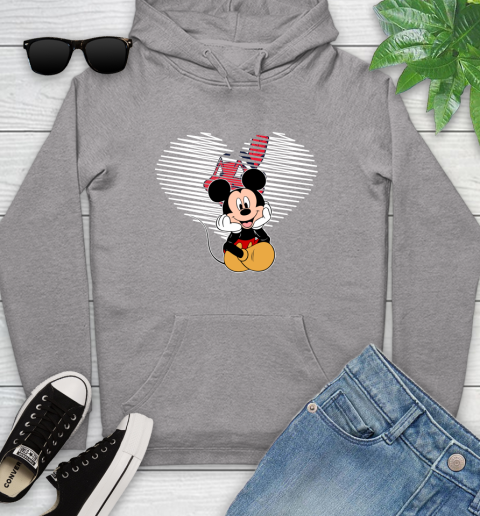 MLB Cleveland Indians The Heart Mickey Mouse Disney Baseball T Shirt_000 Youth Hoodie 6