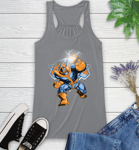 New York Knicks NBA Basketball Thanos Avengers Infinity War Marvel Racerback Tank 4