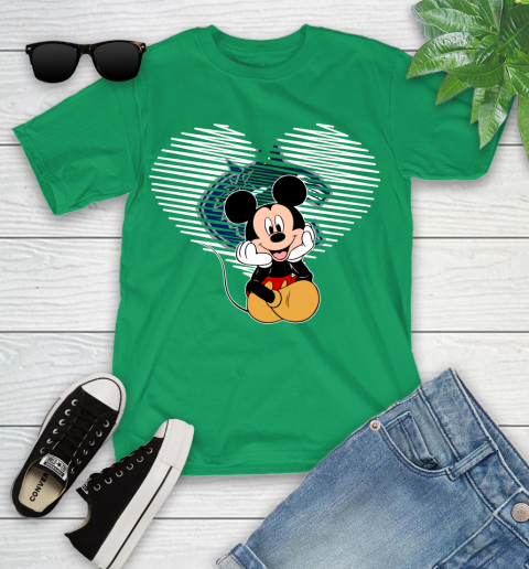 NHL Vancouver Canucks The Heart Mickey Mouse Disney Hockey Youth T-Shirt 8