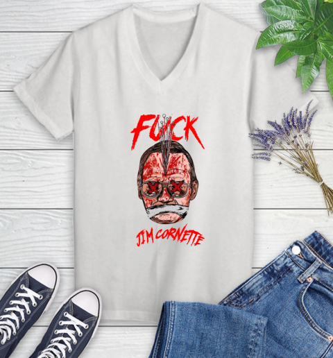 Fuck Jim Cornette Women's V-Neck T-Shirt