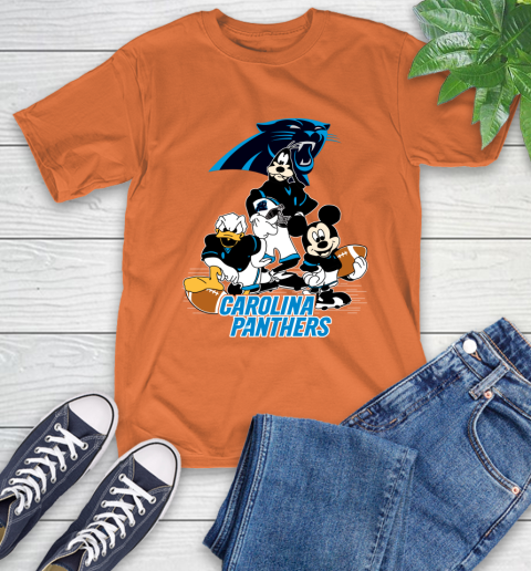 NFL Carolina Panthers Mickey Mouse Donald Duck Goofy Football Shirt T-Shirt 4