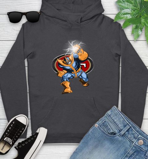 San Francisco 49ers NFL Football Thanos Avengers Infinity War Marvel Youth Hoodie 8