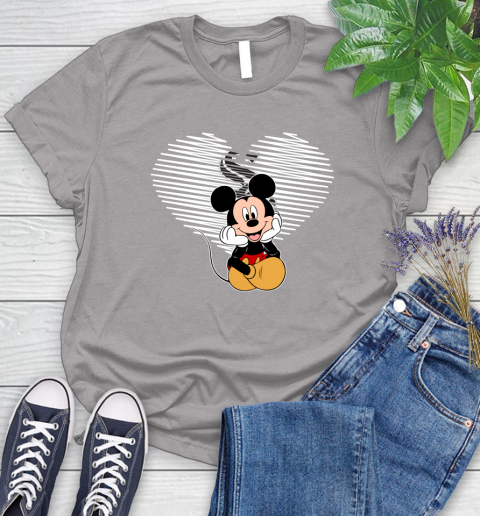 MLB Chicago White Sox The Heart Mickey Mouse Disney Baseball T Shirt_000 Women's T-Shirt 5