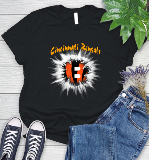 Cincinnati Bengals NFL Football Adoring Fan Rip Sports Women's T-Shirt